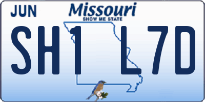 MO license plate SH1L7D