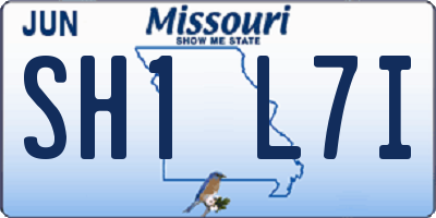 MO license plate SH1L7I