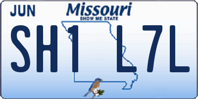 MO license plate SH1L7L