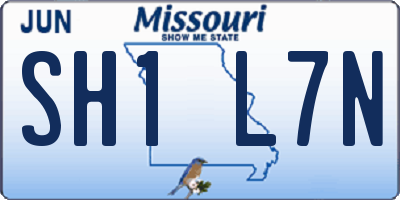 MO license plate SH1L7N