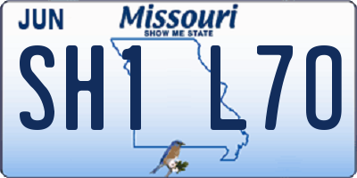 MO license plate SH1L7O