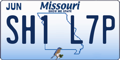 MO license plate SH1L7P