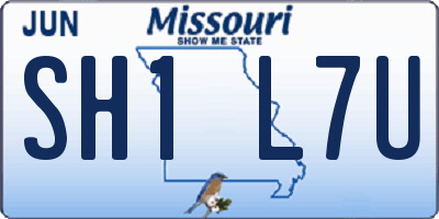 MO license plate SH1L7U