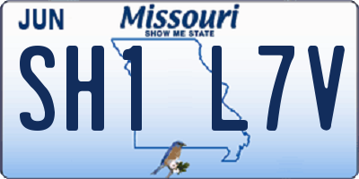 MO license plate SH1L7V