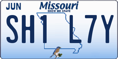 MO license plate SH1L7Y