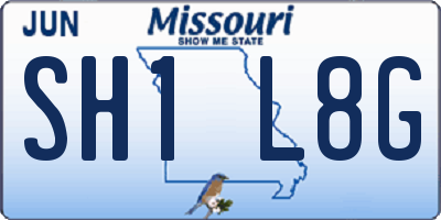 MO license plate SH1L8G
