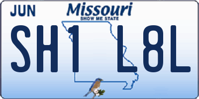 MO license plate SH1L8L