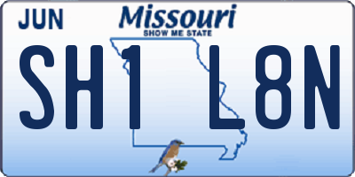MO license plate SH1L8N