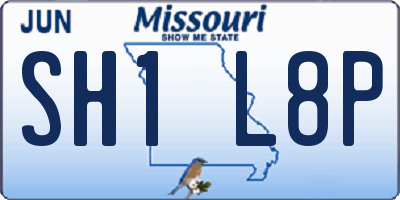 MO license plate SH1L8P