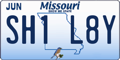 MO license plate SH1L8Y