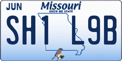 MO license plate SH1L9B