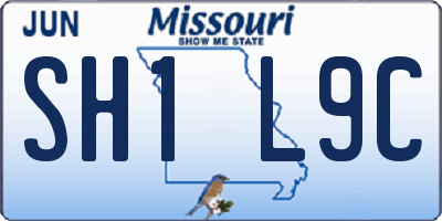 MO license plate SH1L9C
