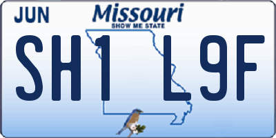 MO license plate SH1L9F
