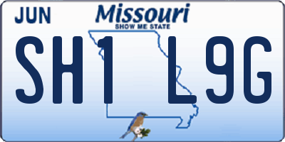 MO license plate SH1L9G