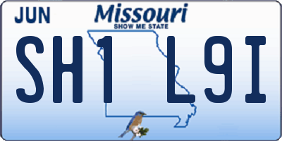 MO license plate SH1L9I
