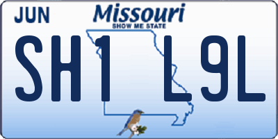 MO license plate SH1L9L