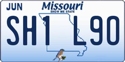 MO license plate SH1L9O