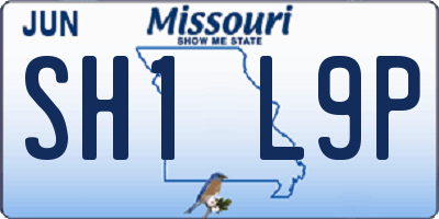 MO license plate SH1L9P
