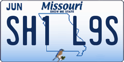 MO license plate SH1L9S