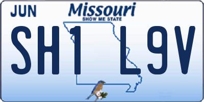 MO license plate SH1L9V