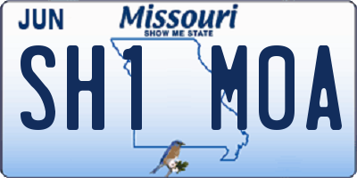 MO license plate SH1M0A