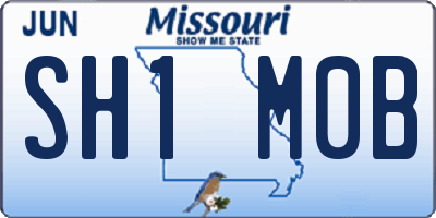 MO license plate SH1M0B