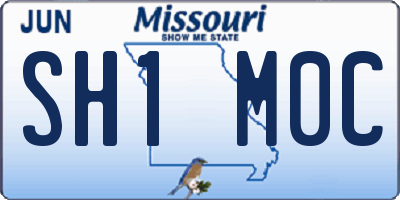 MO license plate SH1M0C
