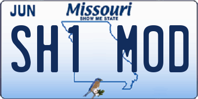 MO license plate SH1M0D