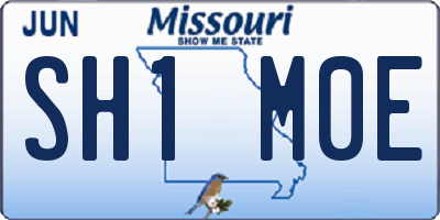 MO license plate SH1M0E