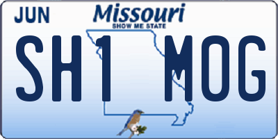 MO license plate SH1M0G