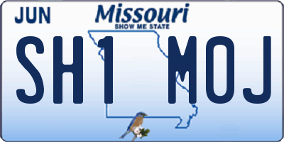 MO license plate SH1M0J