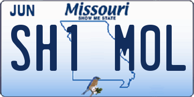 MO license plate SH1M0L