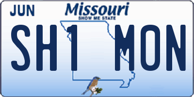 MO license plate SH1M0N