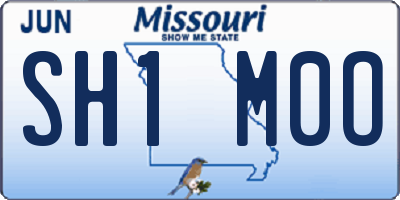MO license plate SH1M0O