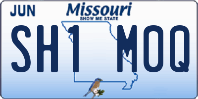 MO license plate SH1M0Q