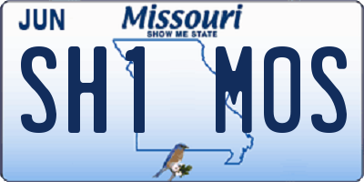 MO license plate SH1M0S