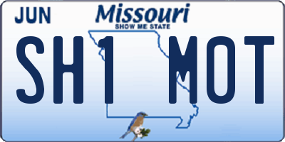 MO license plate SH1M0T