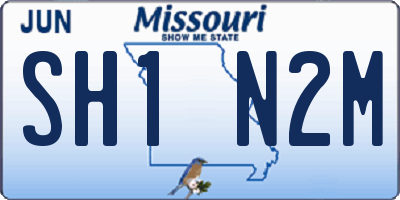 MO license plate SH1N2M