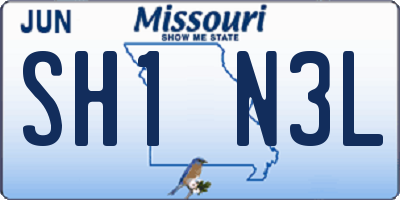 MO license plate SH1N3L