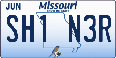 MO license plate SH1N3R