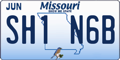 MO license plate SH1N6B