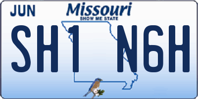 MO license plate SH1N6H