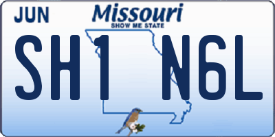 MO license plate SH1N6L