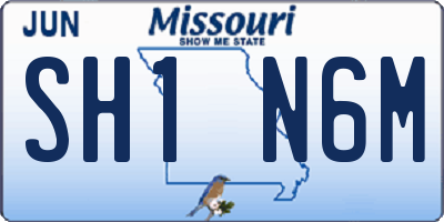 MO license plate SH1N6M