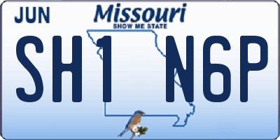 MO license plate SH1N6P