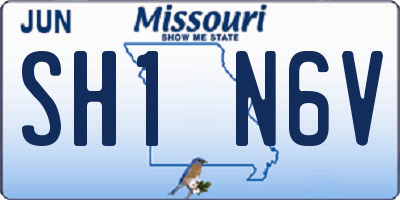 MO license plate SH1N6V