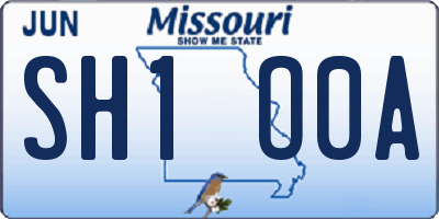 MO license plate SH1O0A