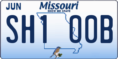 MO license plate SH1O0B