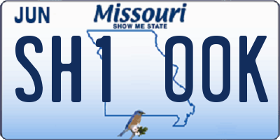 MO license plate SH1O0K