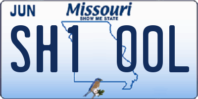 MO license plate SH1O0L